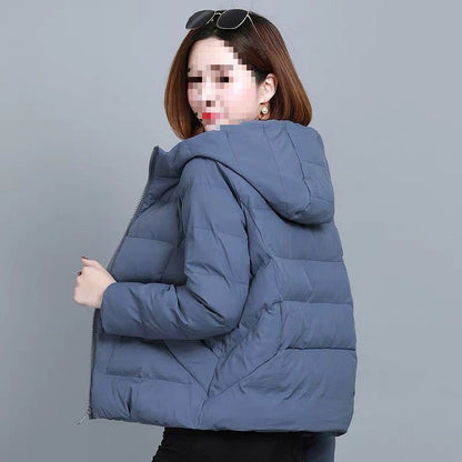 Women's Elegant Solid-Colour Ribbed Quilted Jacket with Zip Fastening | Ideal for Autumn/Winter