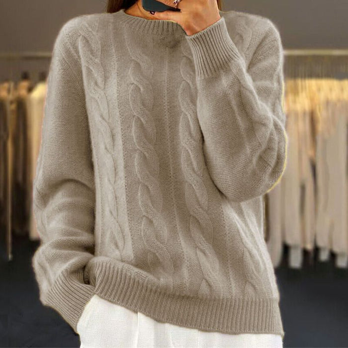 Women's Solid Color Knitted Jumper