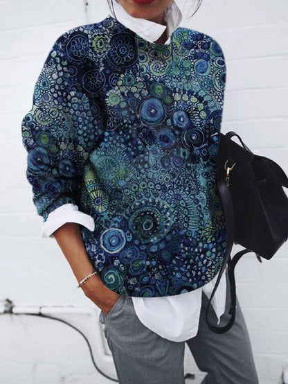 Bella - Women's Stylish Printed Crew Neck Jumper