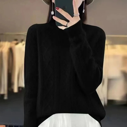 Cable Knit Turtleneck Jumper for Women