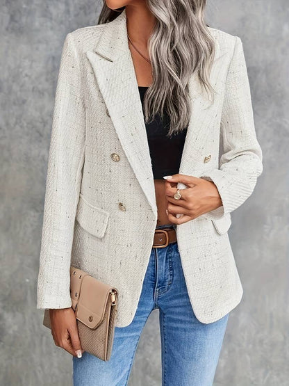 Women's Elegant Tailored Blazer with Classic Lapel and Flawless Fit