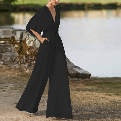 Women's Elegant Empire Wide-Leg Pants Party Jumpsuit Co ords Set | Ideal for All Seasons