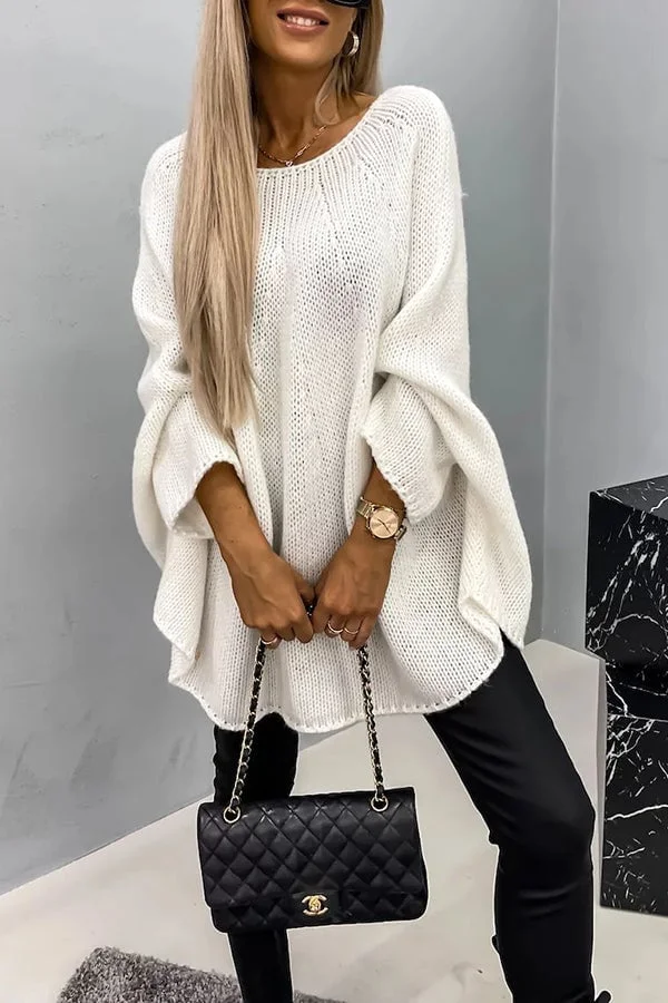 Women's Oversize Crew Neck Knit Jumper | Ideal for Winter