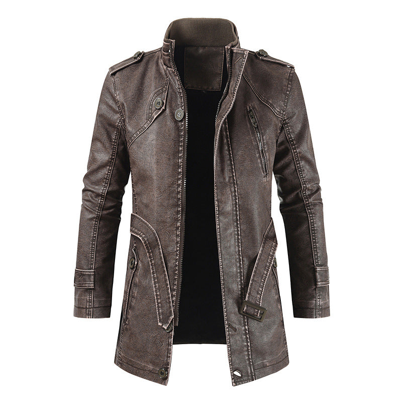 Elegant Zippered Jacket With Belt For Men | Ideal for All Seasons