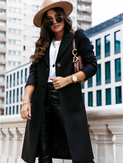 Stylish Color Block Trench Coat With Button Detail And Machine Washable Design For Women | Perfect for Everyday Wear