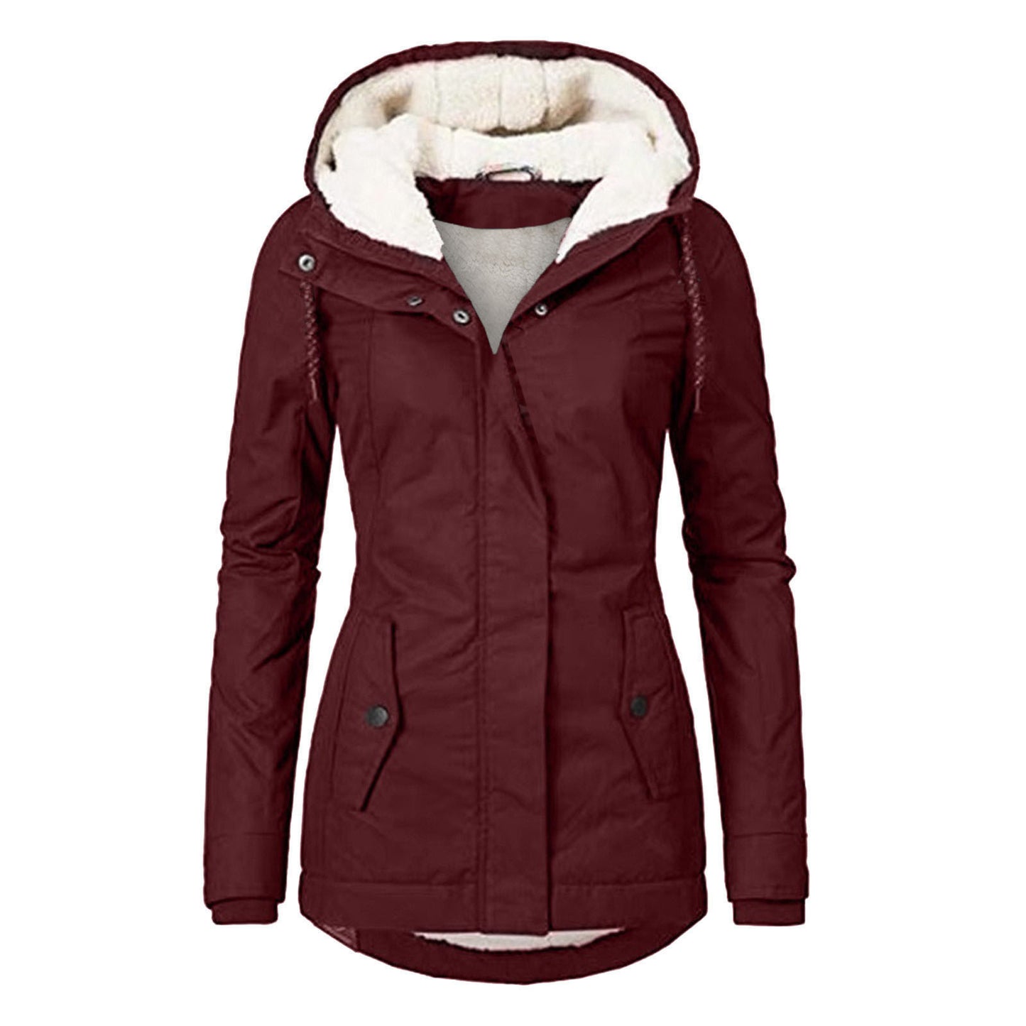 Winter Jacket With Grey Fleece And Capuchon Casual Parka For Women | Perfect for Casual Days
