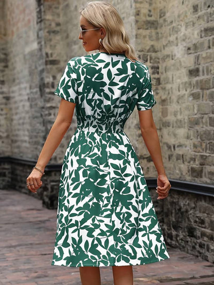 Women's Elegant High-Quality Wrap Dress with Short Sleeves