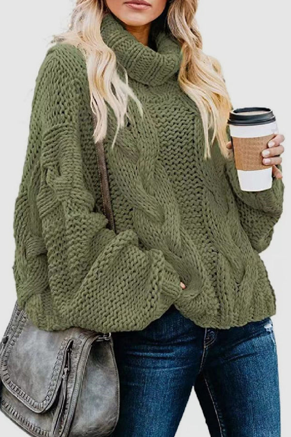 Lara - Women's Elegant Knitted Turtleneck Jumper in Solid Colour | Ideal for Winter