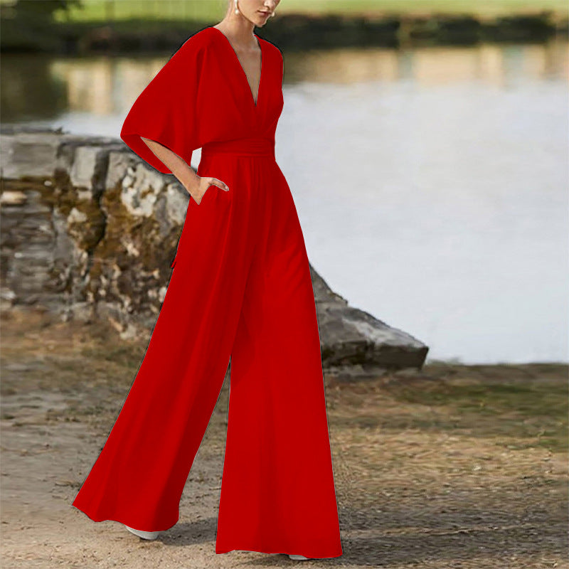 Women's Elegant Empire Wide-Leg Pants Party Jumpsuit Co ords Set | Ideal for All Seasons