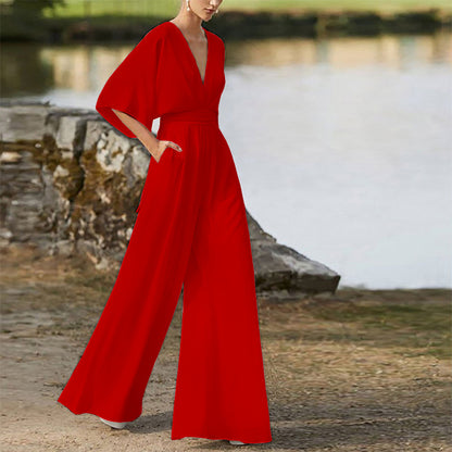 Women's Elegant Empire Wide-Leg Pants Party Jumpsuit Co ords Set | Ideal for All Seasons