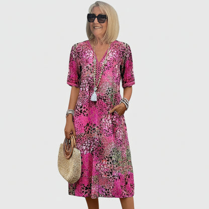 Women's Summer Dress Floral Midi | Elegant Casual Dress