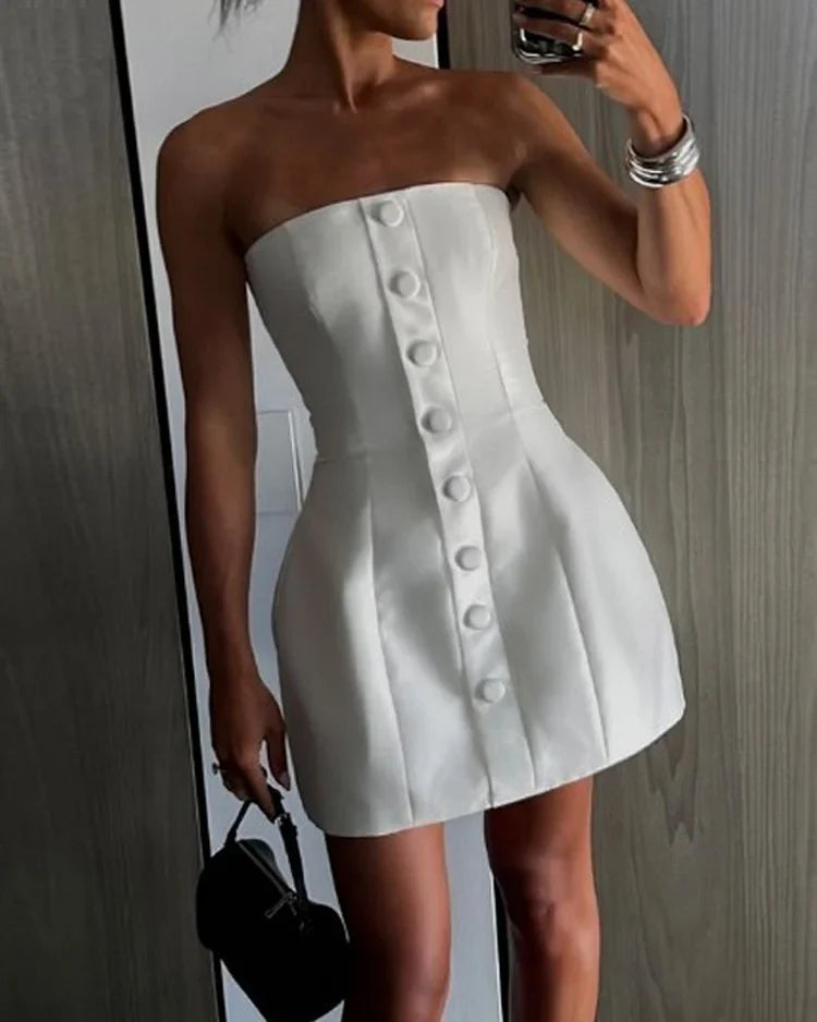 Women's Summer Elegant Party Waist Mini Dress | Ideal for Summer