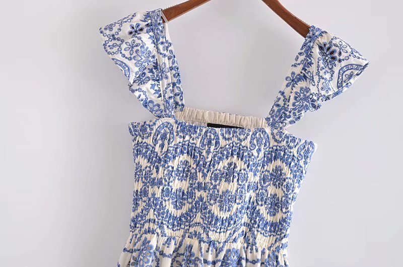blue, white