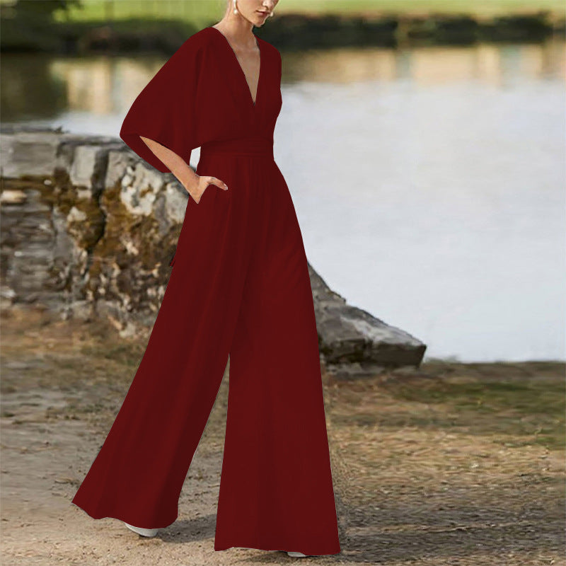 Women's Elegant Empire Wide-Leg Pants Party Jumpsuit Co ords Set | Ideal for All Seasons