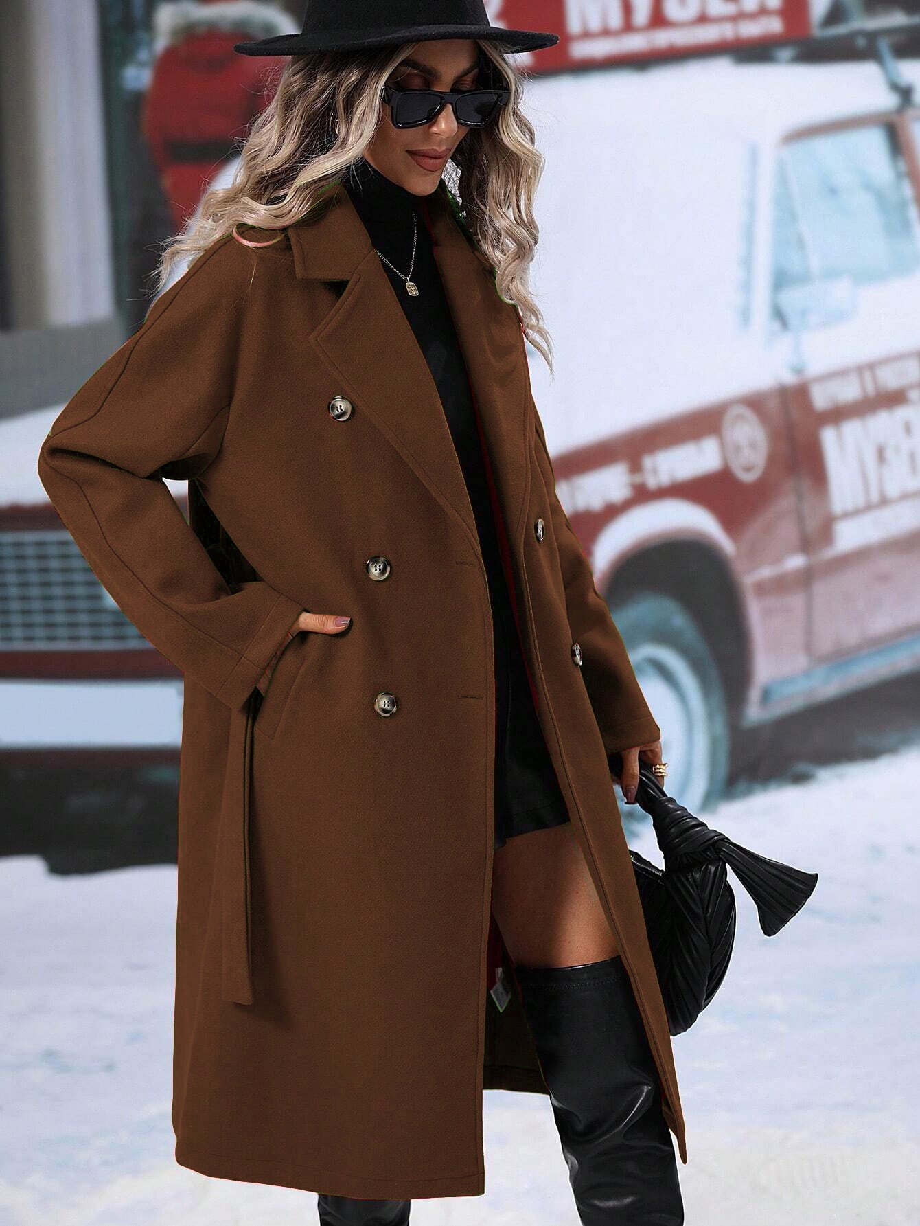 Hattie - Women's Double-Breasted Trench Coat