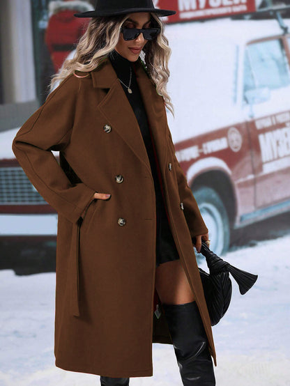 Hattie - Women's Double-Breasted Trench Coat