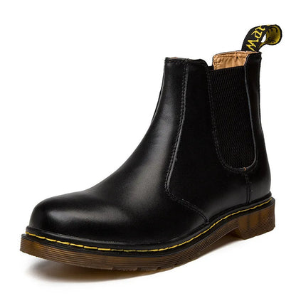 Women's Elegant Leather Boots with Lace-Up Design