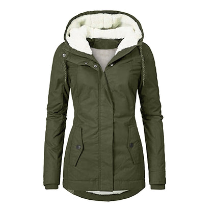 Winter Jacket With Grey Fleece And Capuchon Casual Parka For Women | Perfect for Casual Days