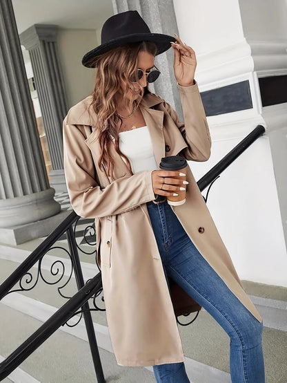 Chic Long Trenchcoat with Flap Pockets | Perfect for Everyday Wear