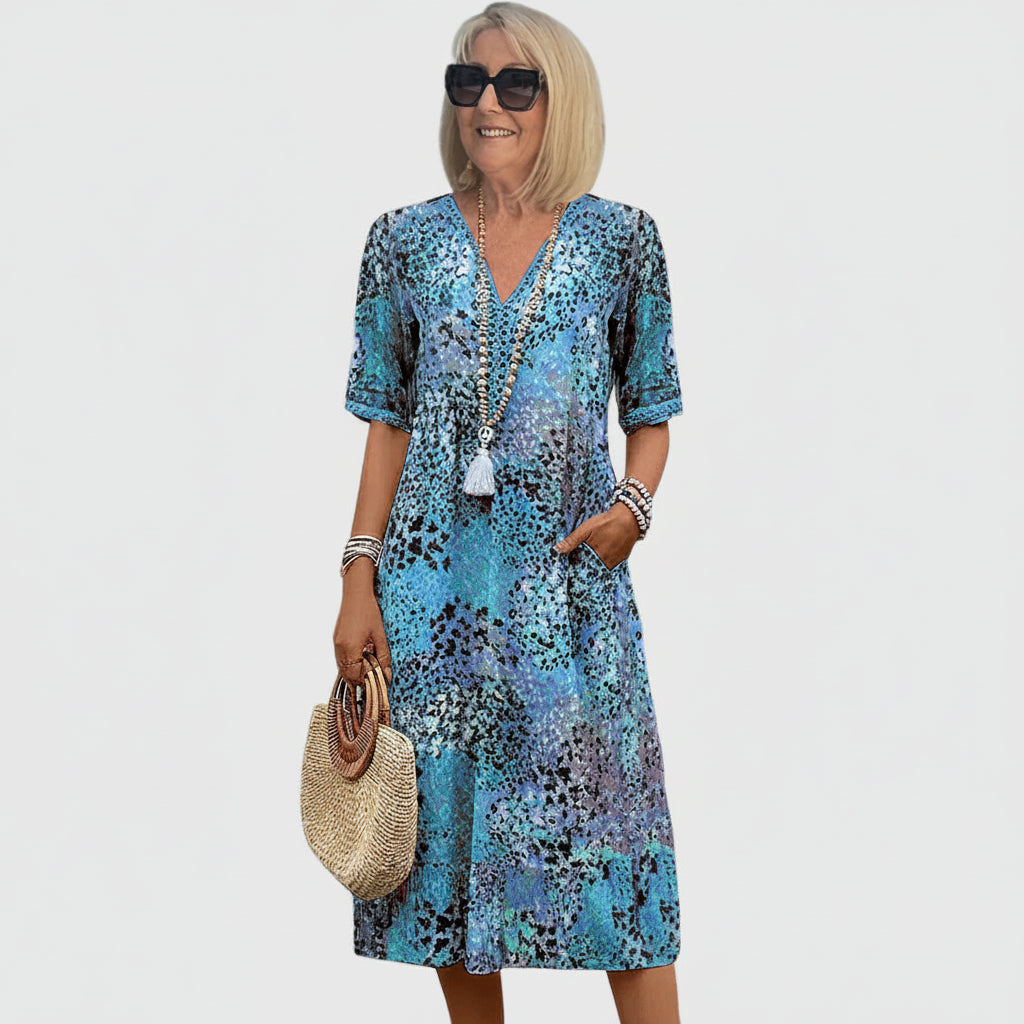 Women's Summer Dress Floral Midi | Elegant Casual Dress