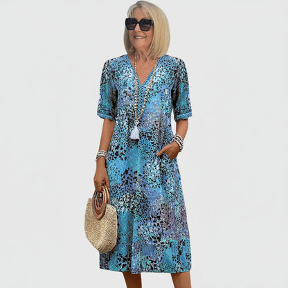 Women's Summer Dress Floral Midi | Elegant Casual Dress
