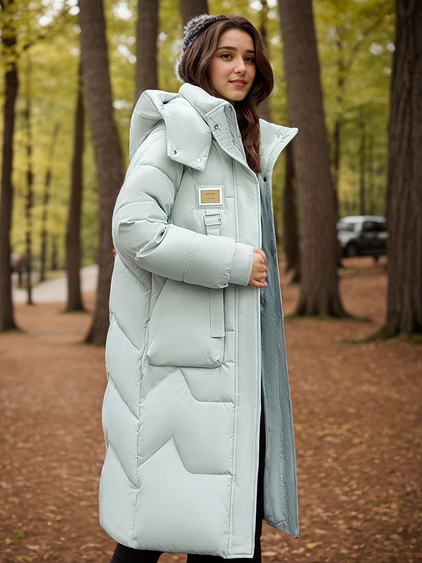 Warm Winter Jacket With Puffer Long Elegant And Capuchon For Women | Perfect for Winter