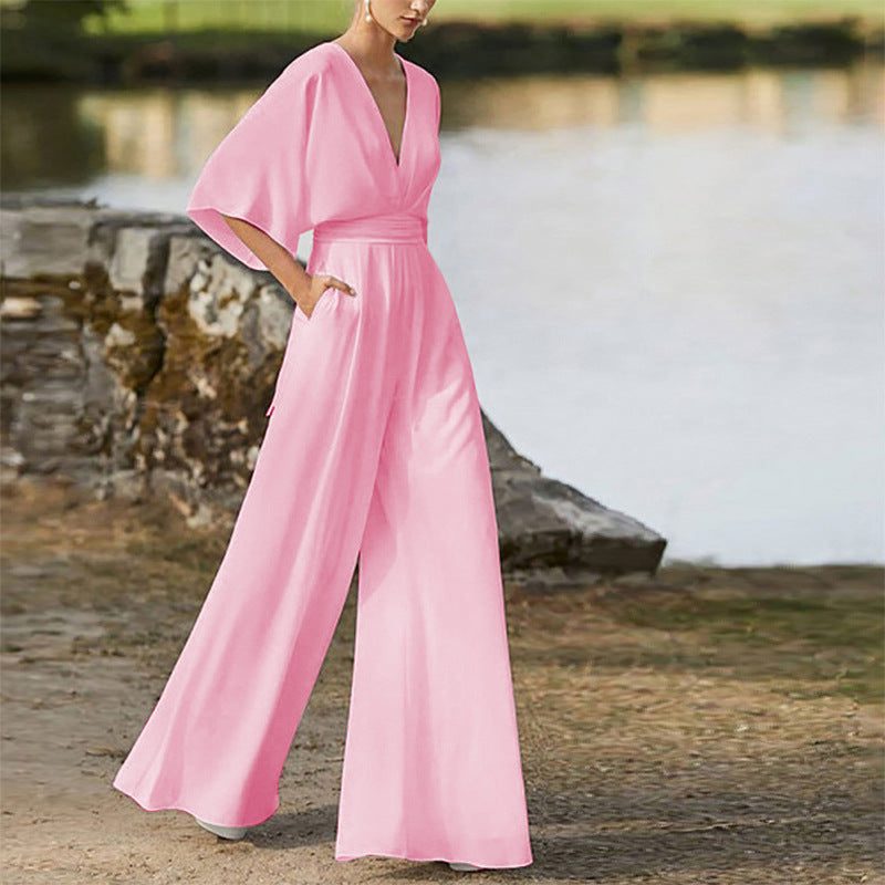 Women's Elegant Empire Wide-Leg Pants Party Jumpsuit Co ords Set | Ideal for All Seasons