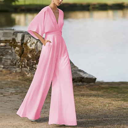 Women's Elegant Empire Wide-Leg Pants Party Jumpsuit Co ords Set | Ideal for All Seasons