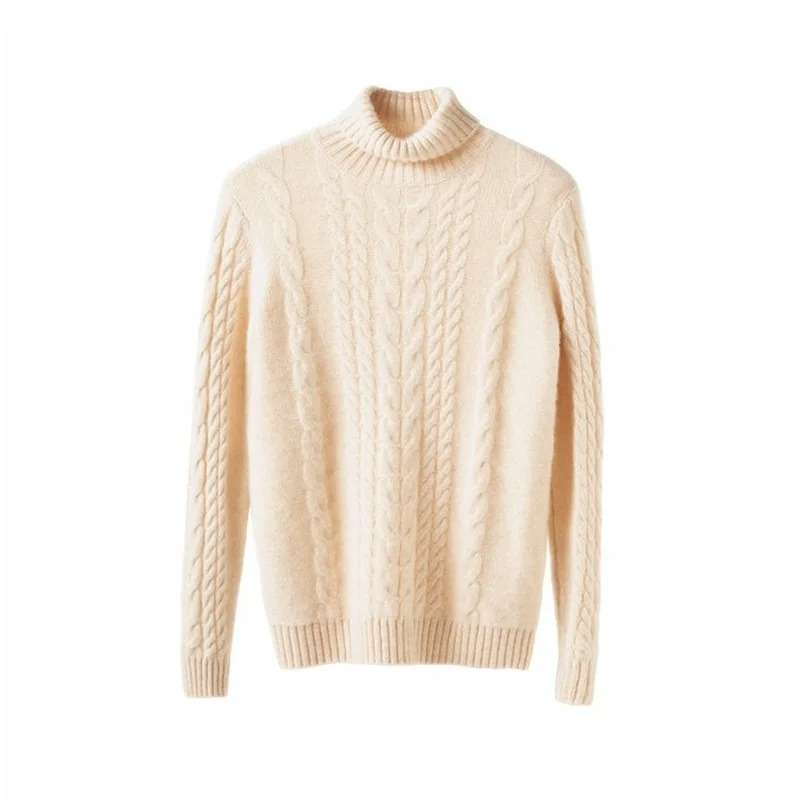 Mika - Warm Knitted Cord Point Cashmere Jumper
