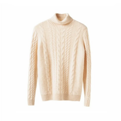 Mika - Warm Knitted Cord Point Cashmere Jumper