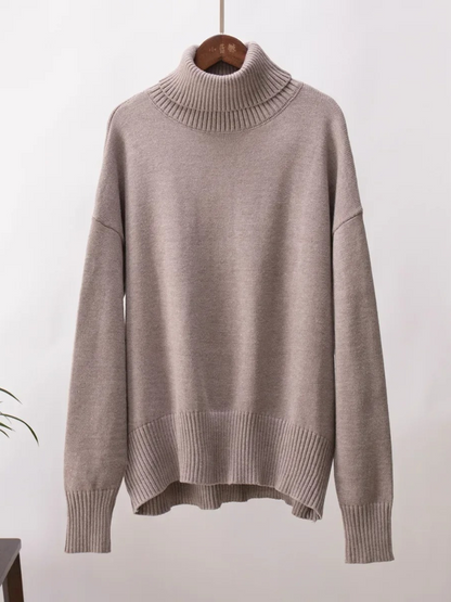 Women's Loose Fit Turtleneck Knit Jumper for Women | Ideal for winter