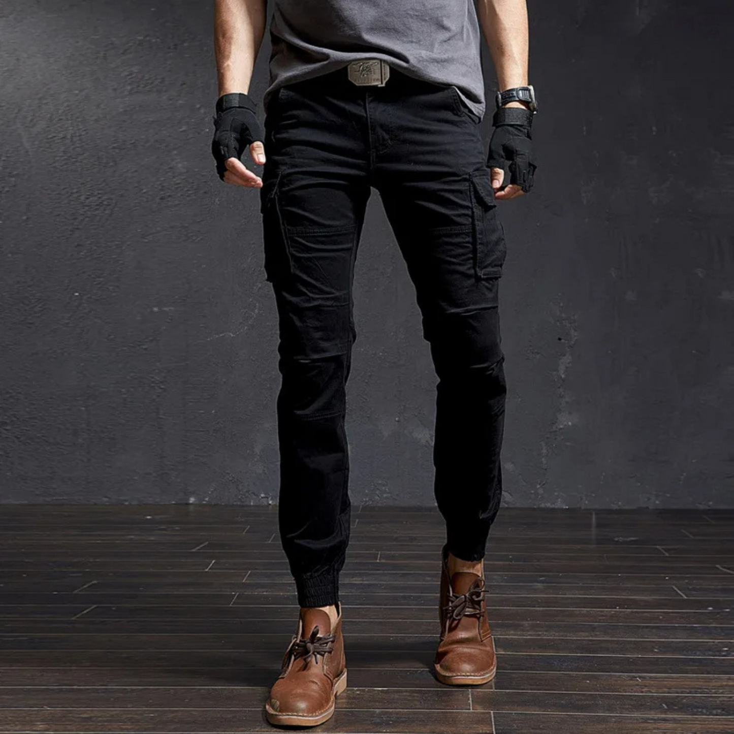 Men's Military-Style Skinny Cargo Pants in Classic Colours | Perfect for Outdoor Activities