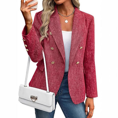 Women's Elegant Smart Casual Tweed Blazer | Ideal for Autumn/Winter