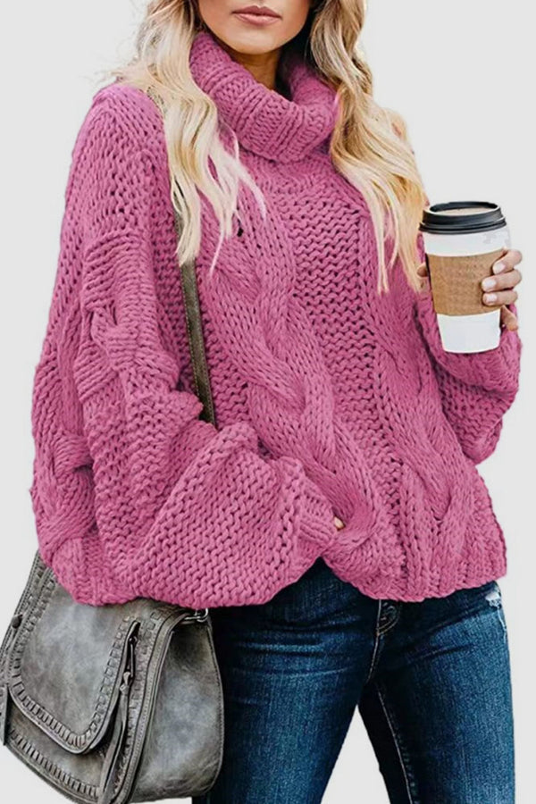 Lara - Women's Elegant Knitted Turtleneck Jumper in Solid Colour | Ideal for Winter