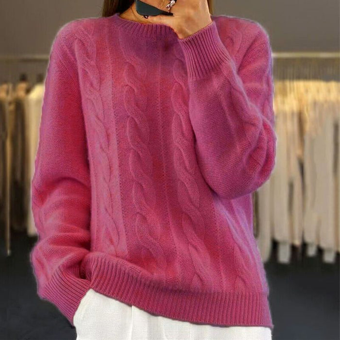 Women's Solid Color Knitted Jumper