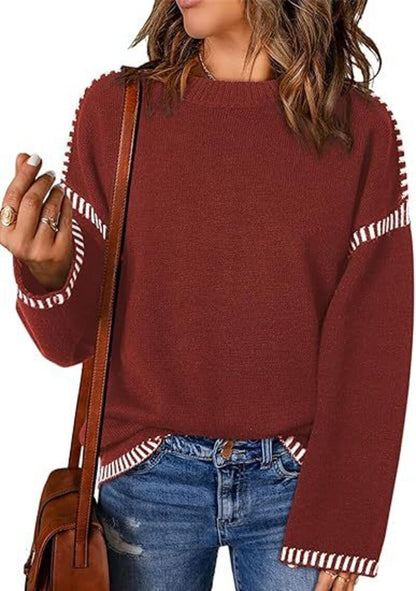 Women's Color Block Cable Knit Jumper | Ideal for winter