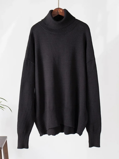 Women's Loose Fit Turtleneck Knit Jumper for Women | Ideal for winter