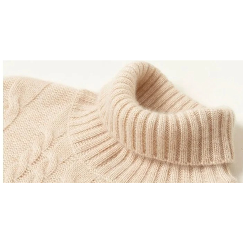 Mika - Warm Knitted Cord Point Cashmere Jumper
