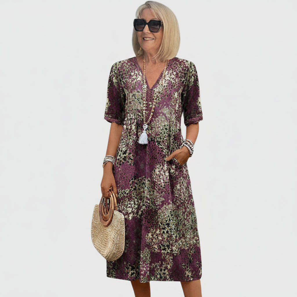 Women's Summer Dress Floral Midi | Elegant Casual Dress