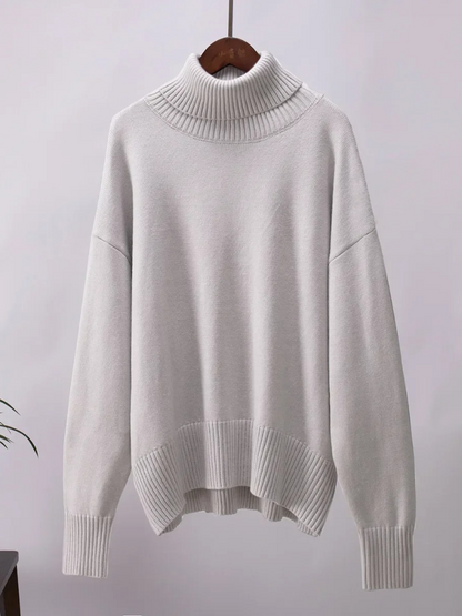 Women's Loose Fit Turtleneck Knit Jumper for Women | Ideal for winter