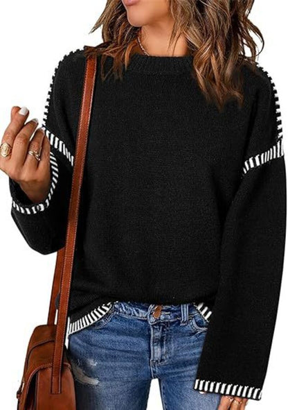 Women's Color Block Cable Knit Jumper | Ideal for winter