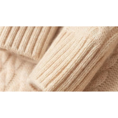 Mika - Warm Knitted Cord Point Cashmere Jumper