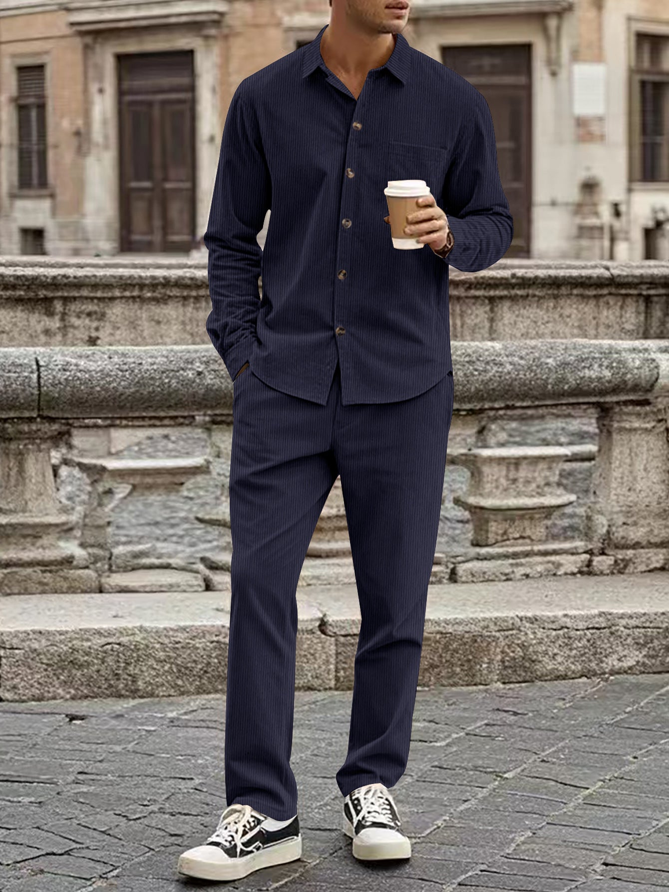 Casual Solid Zip Up Cotton Hoodie and Joggers Tracksuit for Men | Perfect for Casual Days