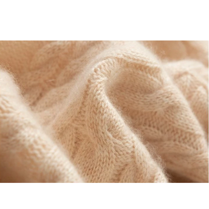 Mika - Warm Knitted Cord Point Cashmere Jumper
