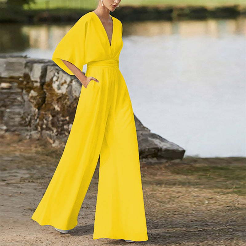 Women's Elegant Empire Wide-Leg Pants Party Jumpsuit Co ords Set | Ideal for All Seasons