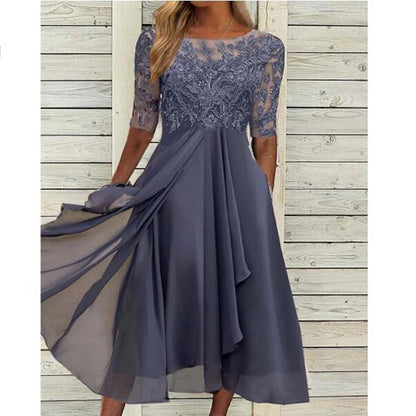 Women's Summer Elegant Floral Midi Dress | Ideal for Summer
