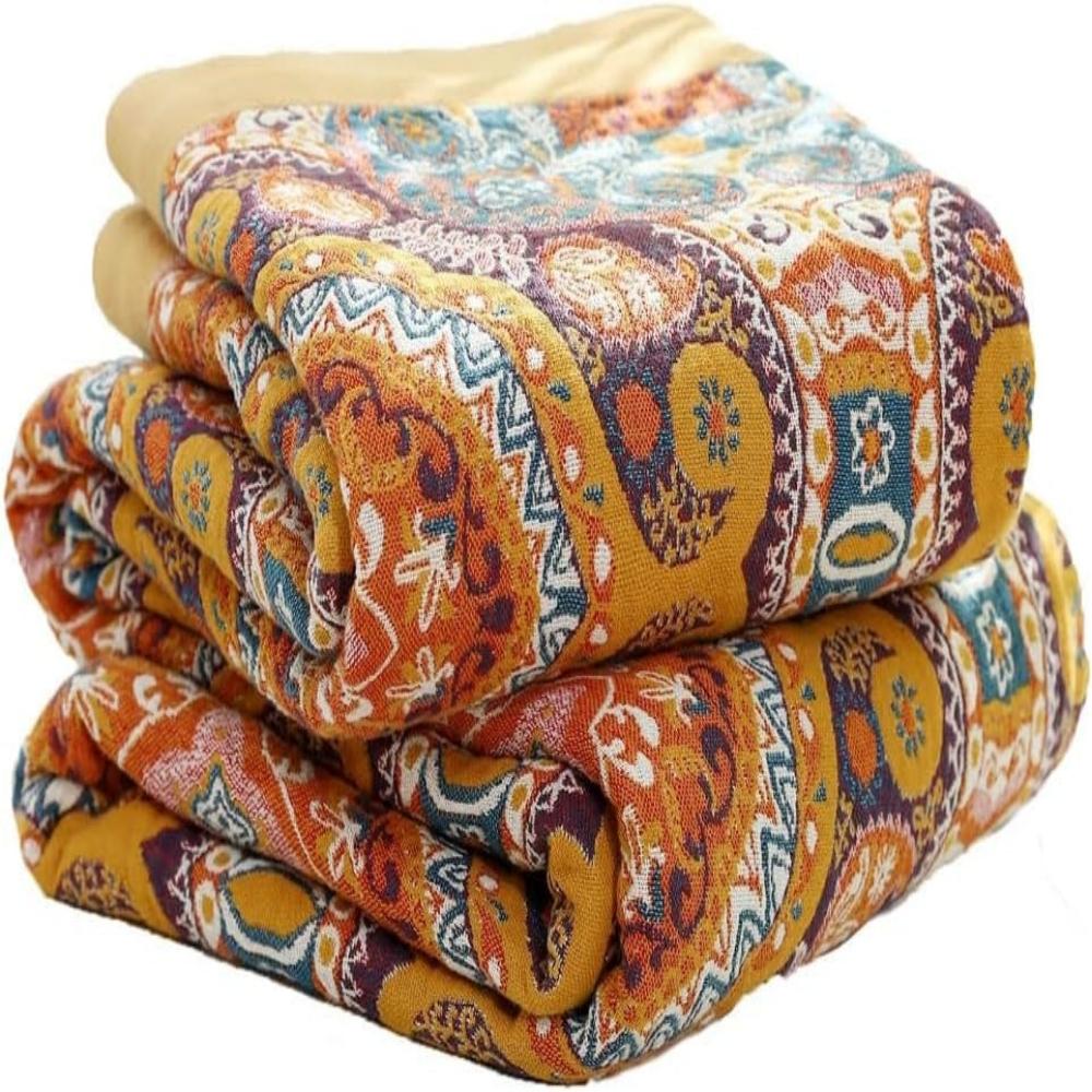 Sunrise Boho Reversible Blanket | 100% Cotton Blanket - Image 4