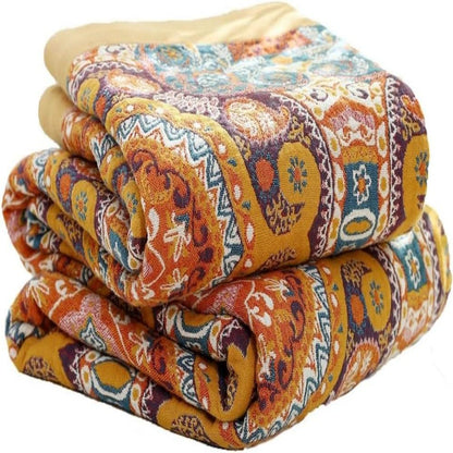 Sunrise Boho Reversible Blanket | 100% Cotton Blanket - Image 4