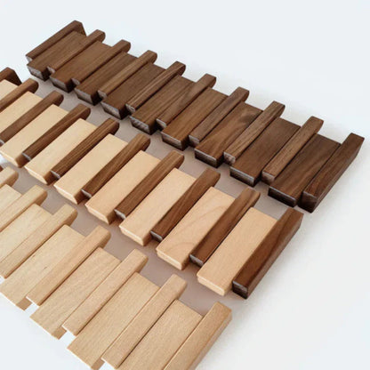 Wall Coat Rack Wood Foldable Hook Entryway Organizer