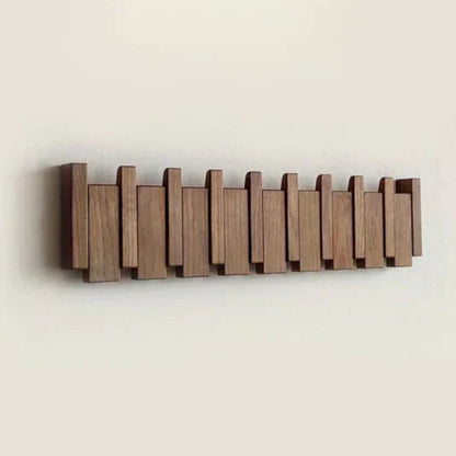 Wall Coat Rack Wood Foldable Hook Entryway Organizer